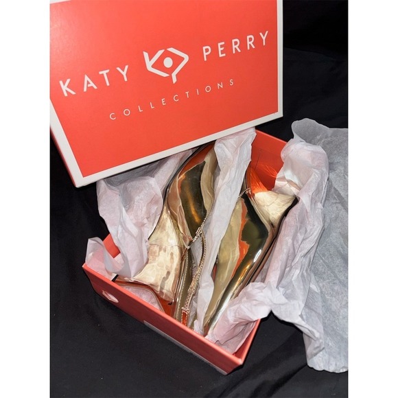 Katy Perry Collections Shoes - Katy Perry Trendy Gurl Slingback Wedge Heels Gold Pointed Toe champagne 7.5 glam